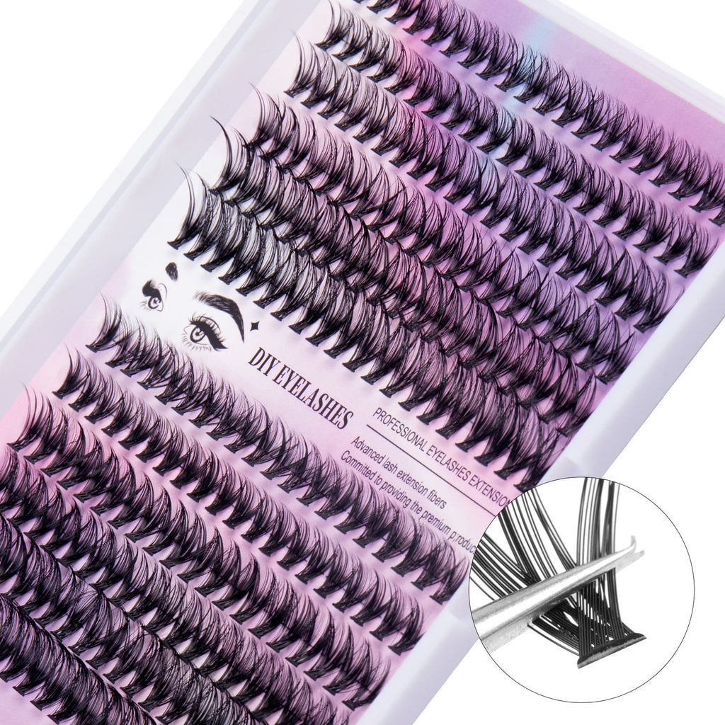 12 Rows Of 30D Plus 40D Clusters Of 240 Segmented Lashes Set